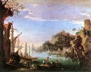 ROSA, Salvator Harbour with Ruins af oil